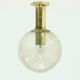 Textured Glass Ceiling Lamp by Glashütte Limburg Germany 1970s