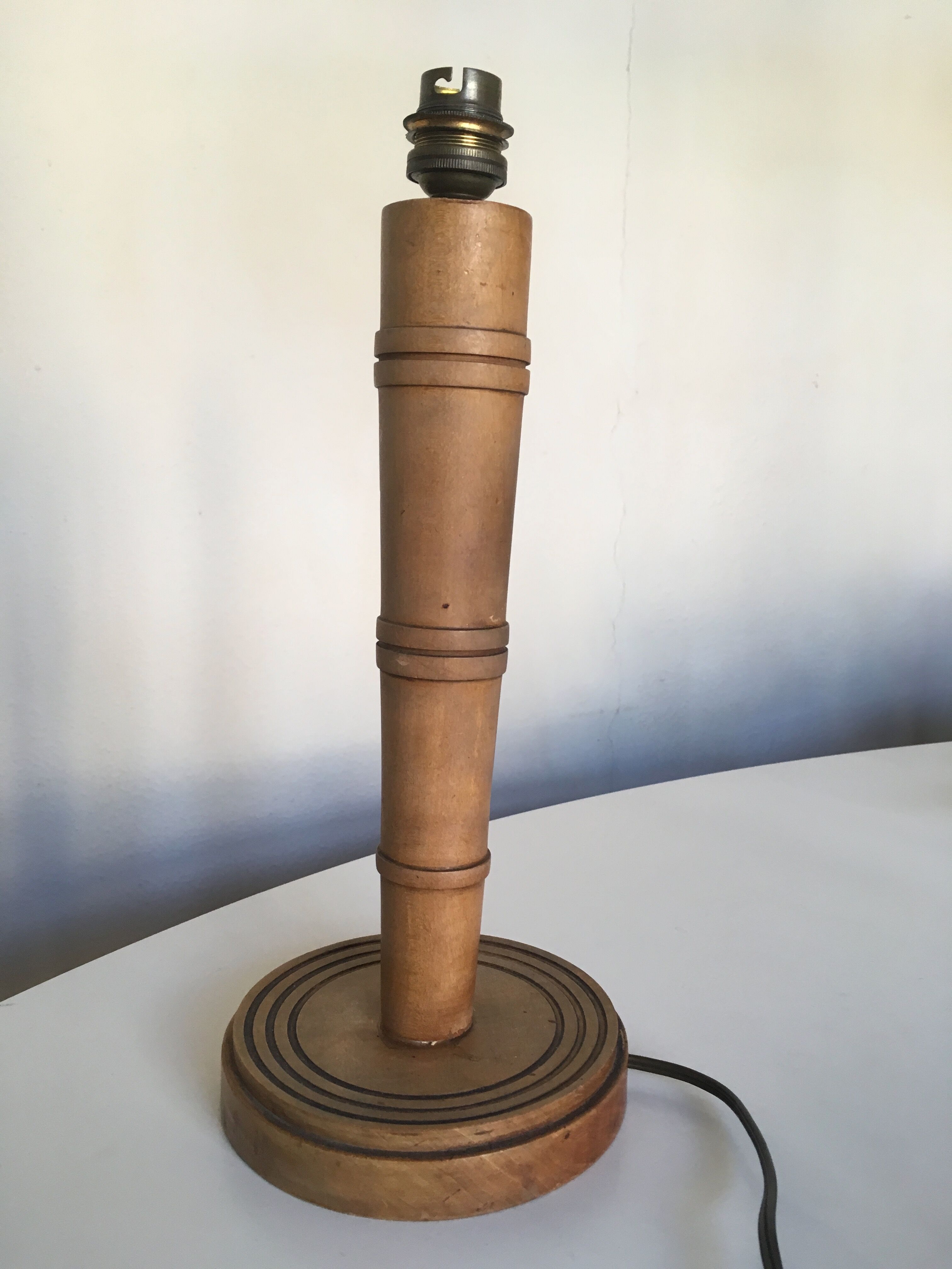 Wooden lamp turned 1950