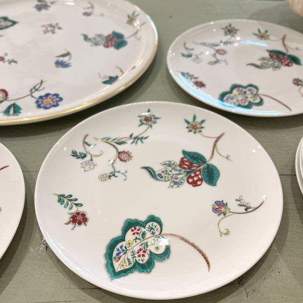 Dessert service Bernardaud, 1 course and 12 plates, Limoges porcelain