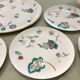Dessert service Bernardaud, 1 course and 12 plates, Limoges porcelain