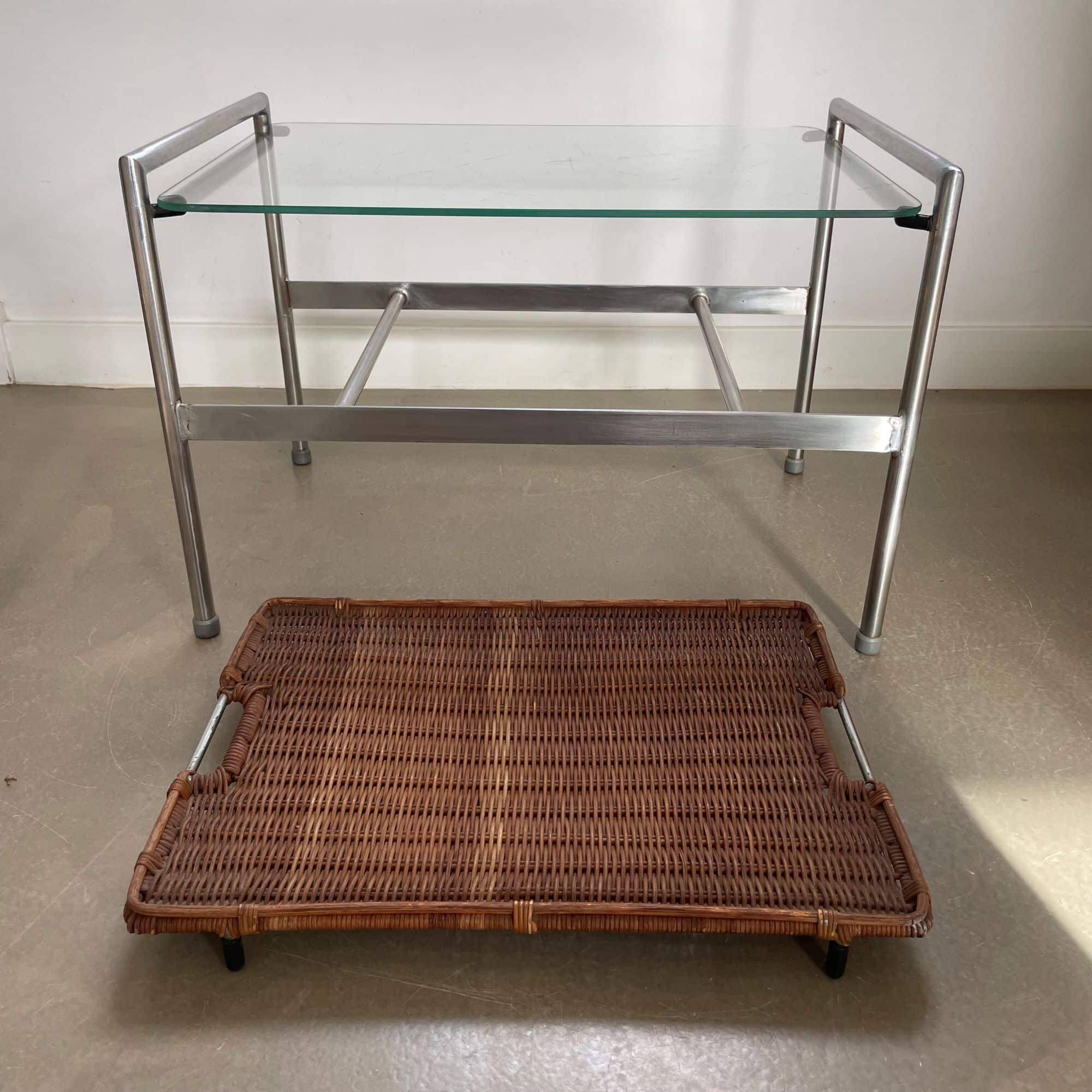 Fauteuil et table basse ou d'appoint, Gebr. Jonkers, années 50/60