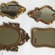 Set of golden mirror of the 70/80 - 19x29cm