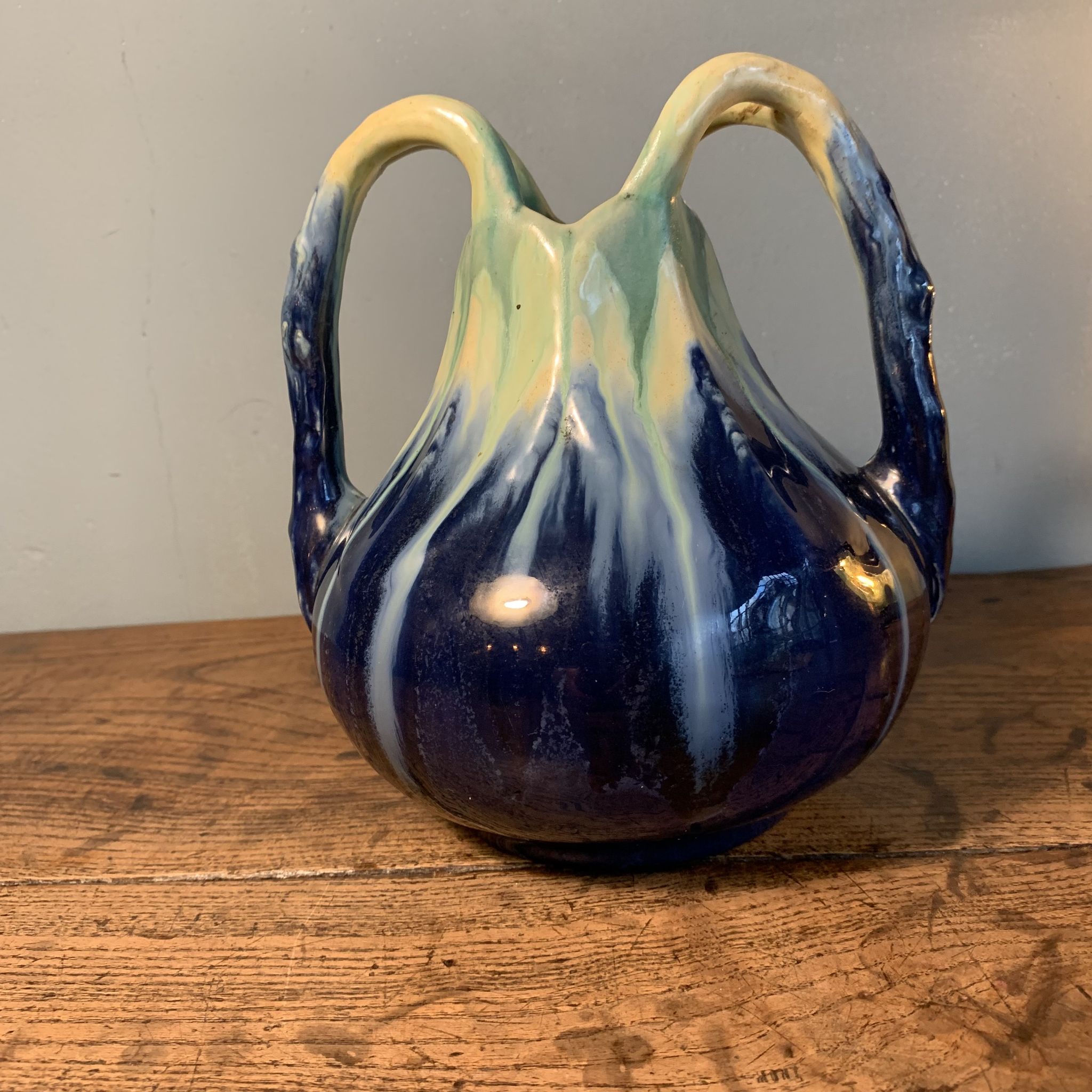 Vase Art Nouveau Faïencerie Airain Thulin