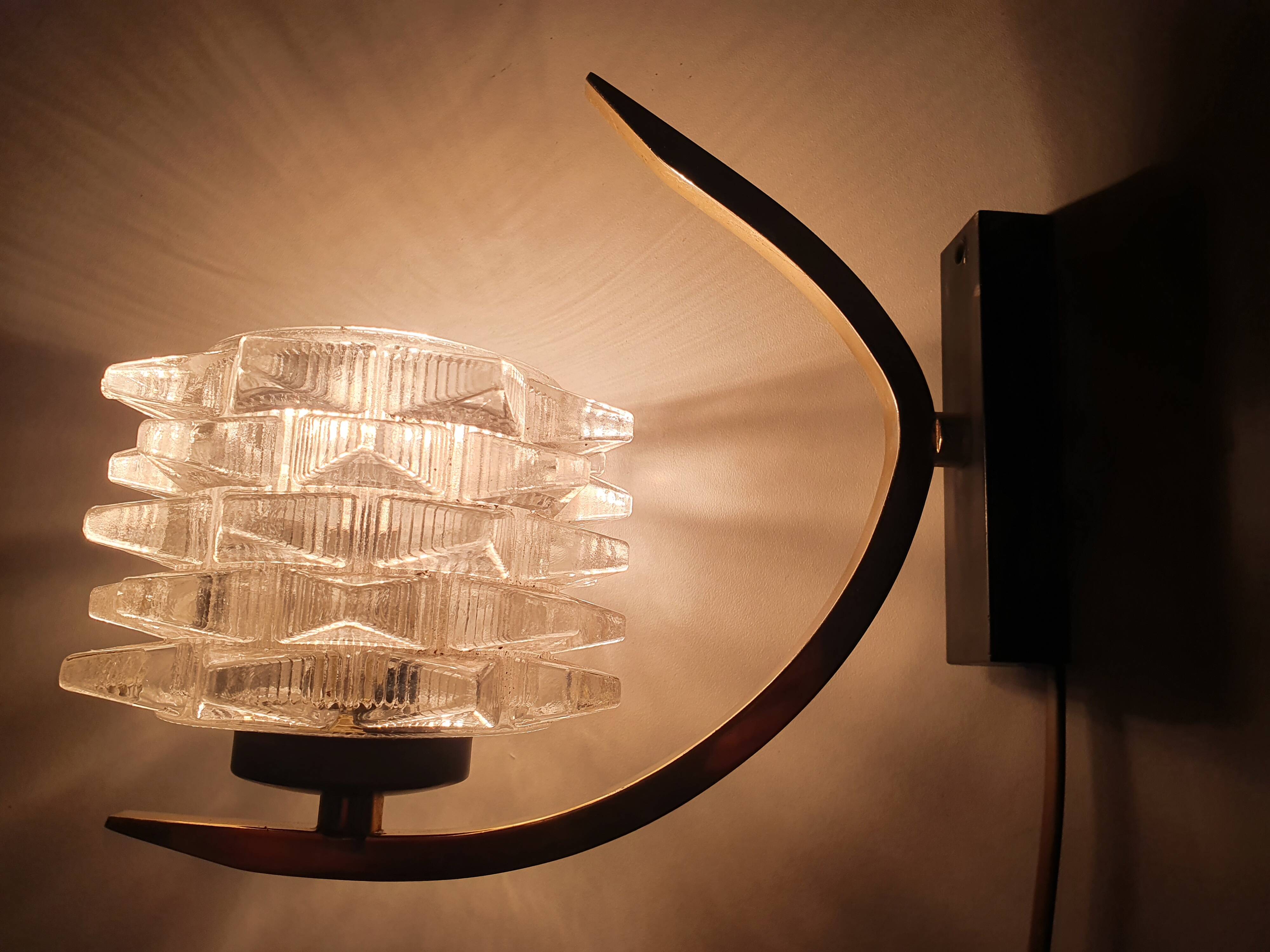 Pair of antique gold wall sconces