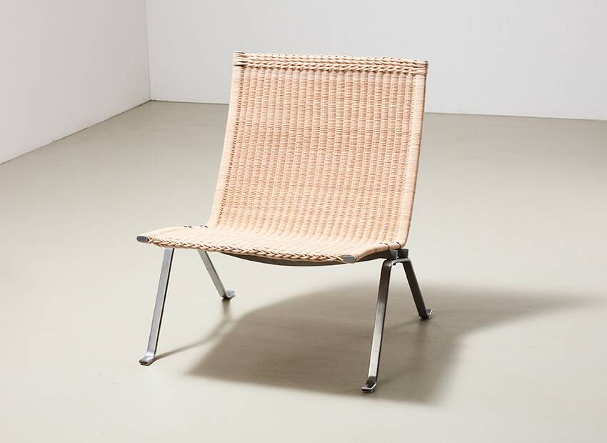 Early PK22 in Rattan by Poul Kjaerholm for E. Kold Christensen Denmark 1956