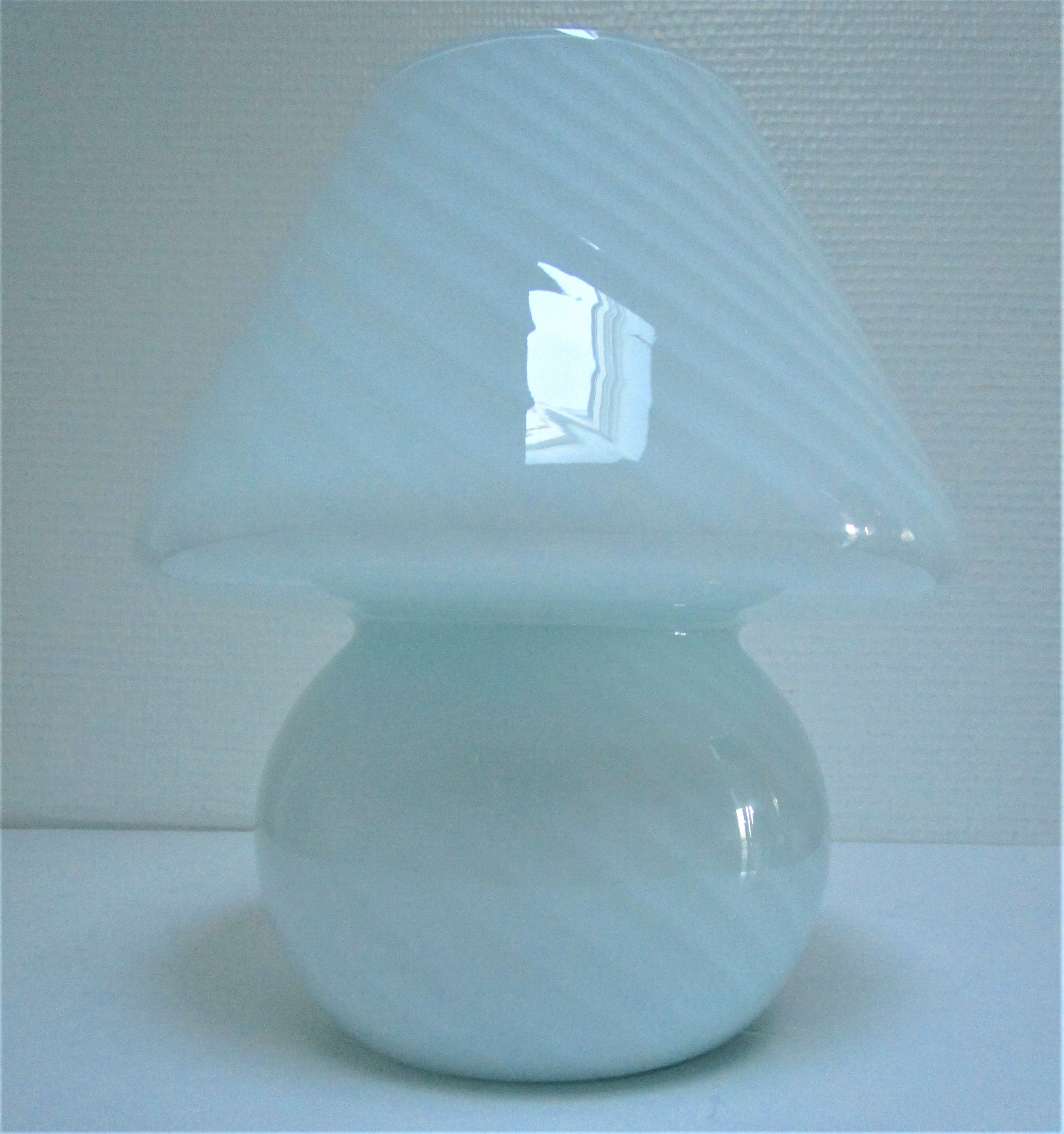 mushroom lamp vintage murano glass