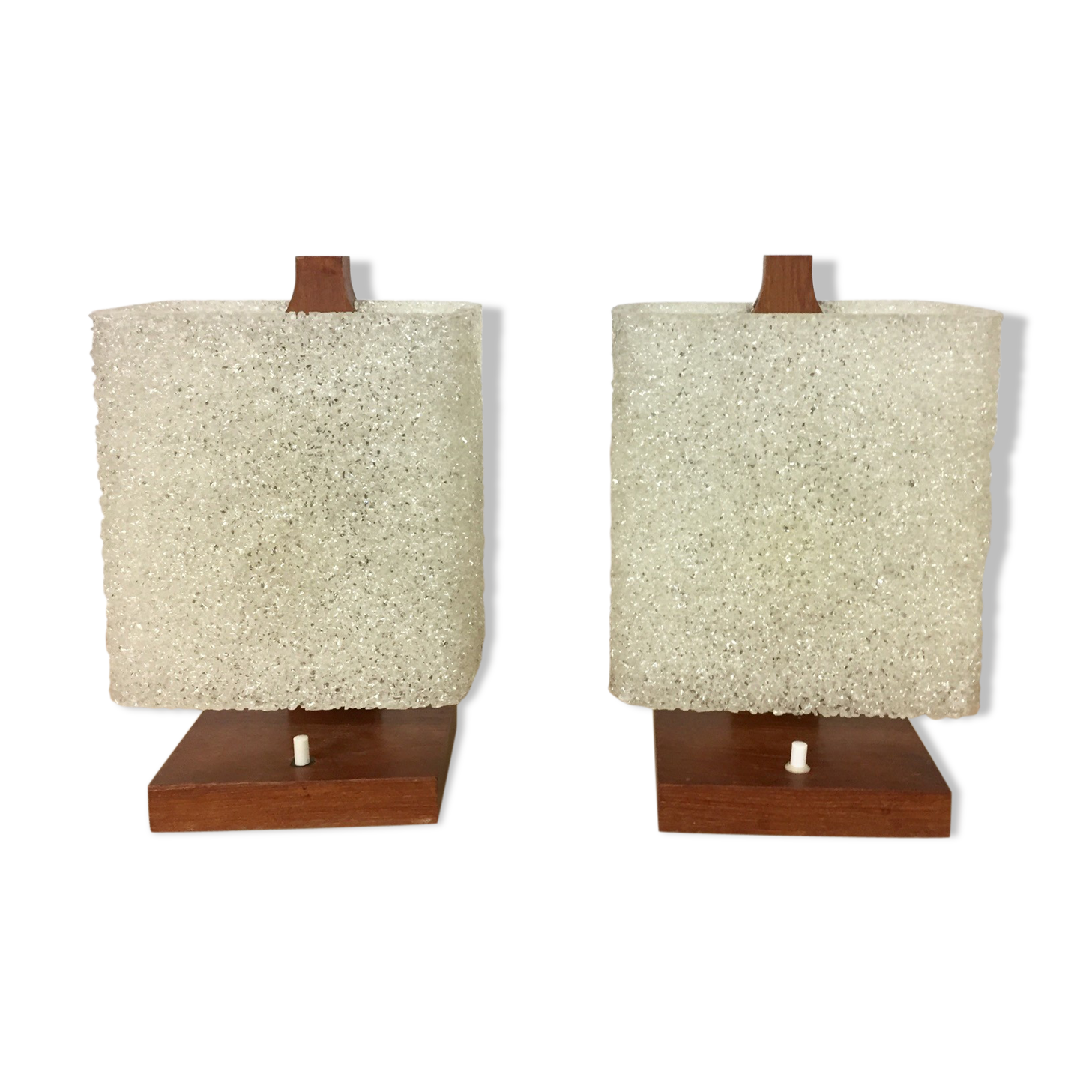 Teak bedside lamps 1960