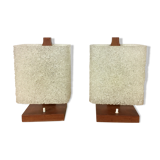 Teak bedside lamps 1960