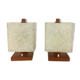 Teak bedside lamps 1960