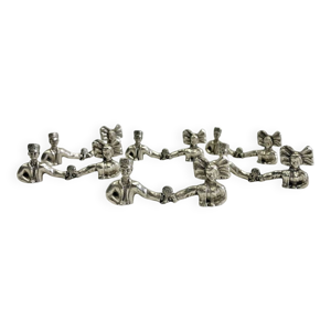 6 porte-couteaux en métal - lorraine