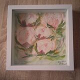Signed flower painting with certificate of authenticity