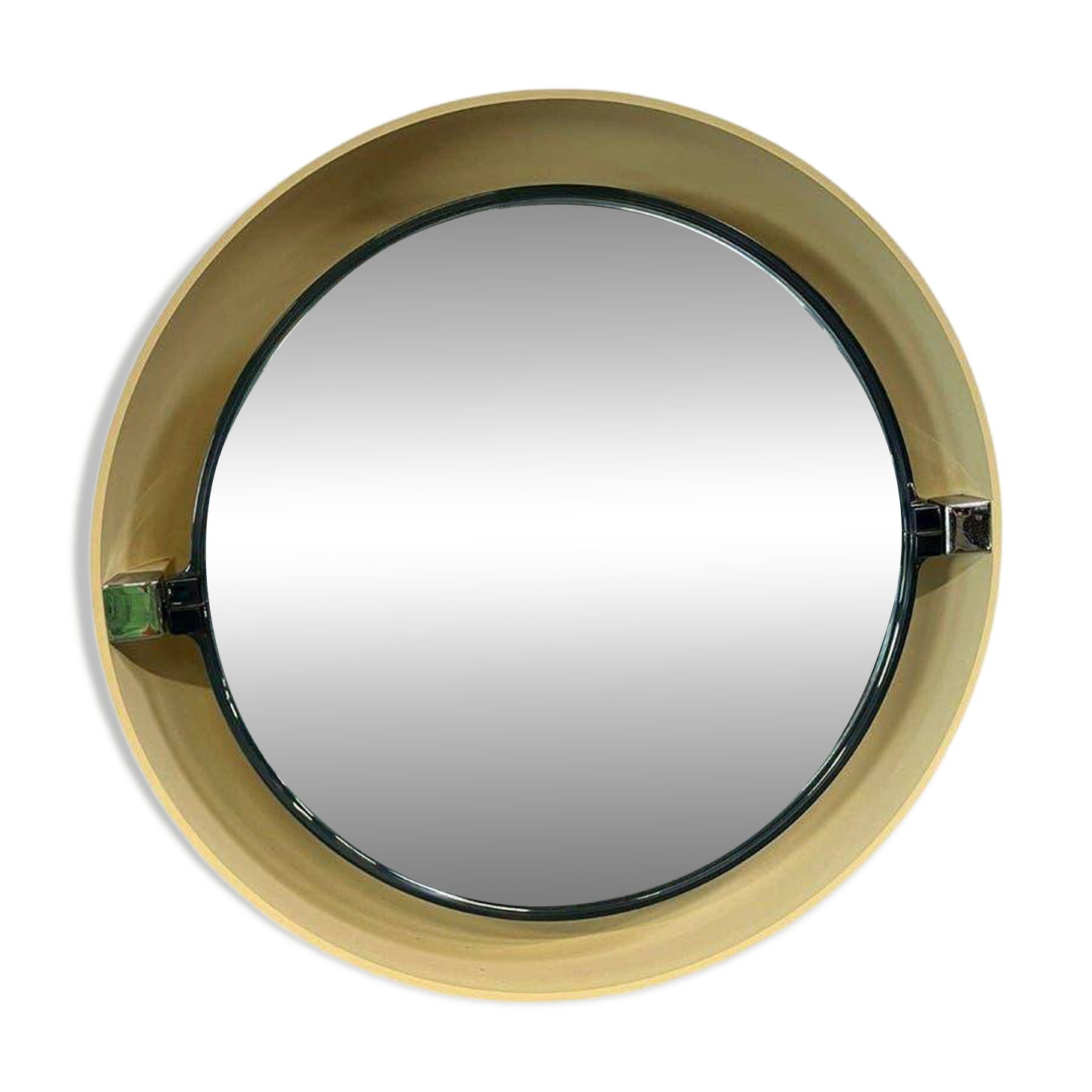 Vintage round mirror allibert with lighting