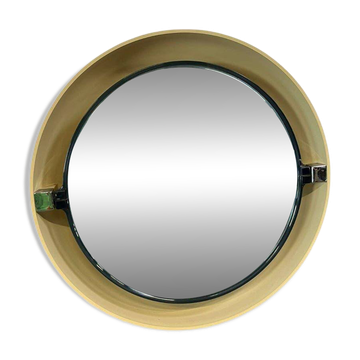 Vintage round mirror allibert with lighting
