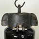 Ensemble de 4 suspensions industrielles bauhaus black enamel, années 1960