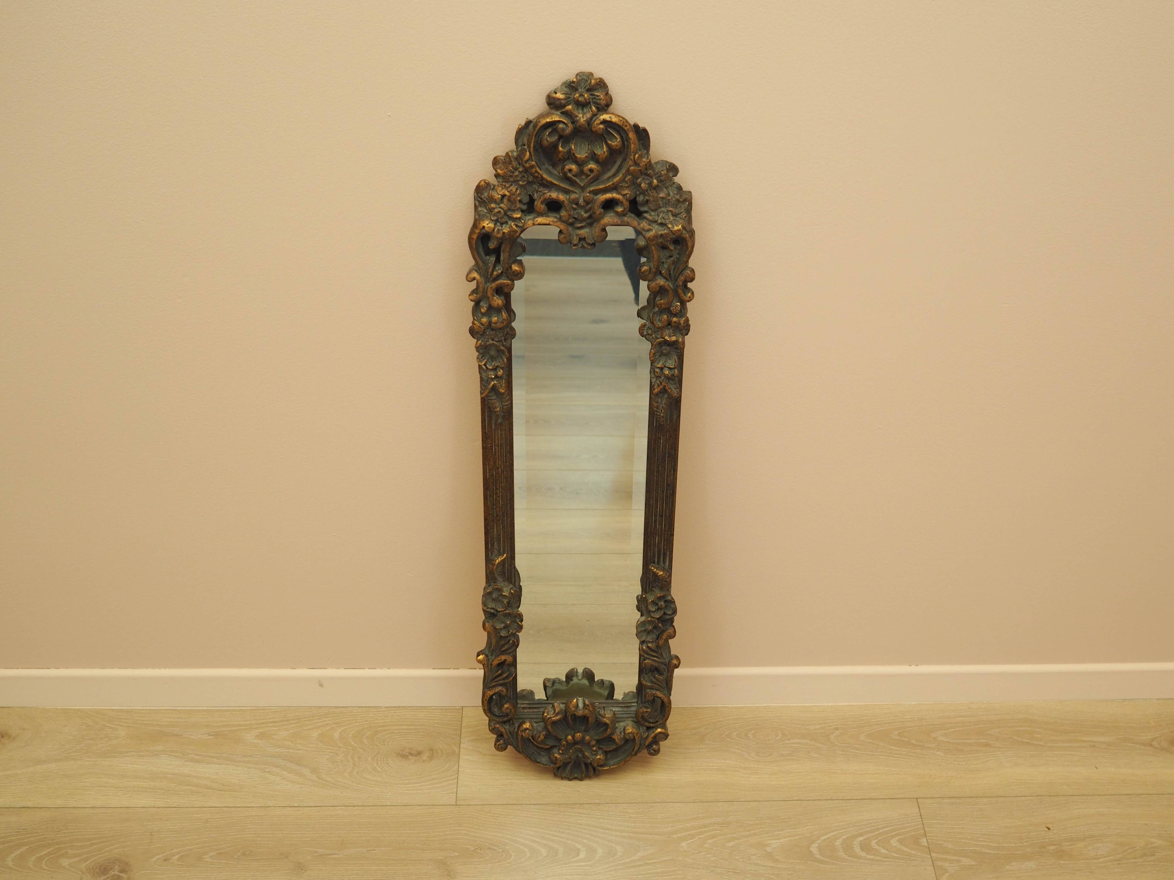 Mirror in a wooden frame, Italian design, 1960s, manufactured in Italy