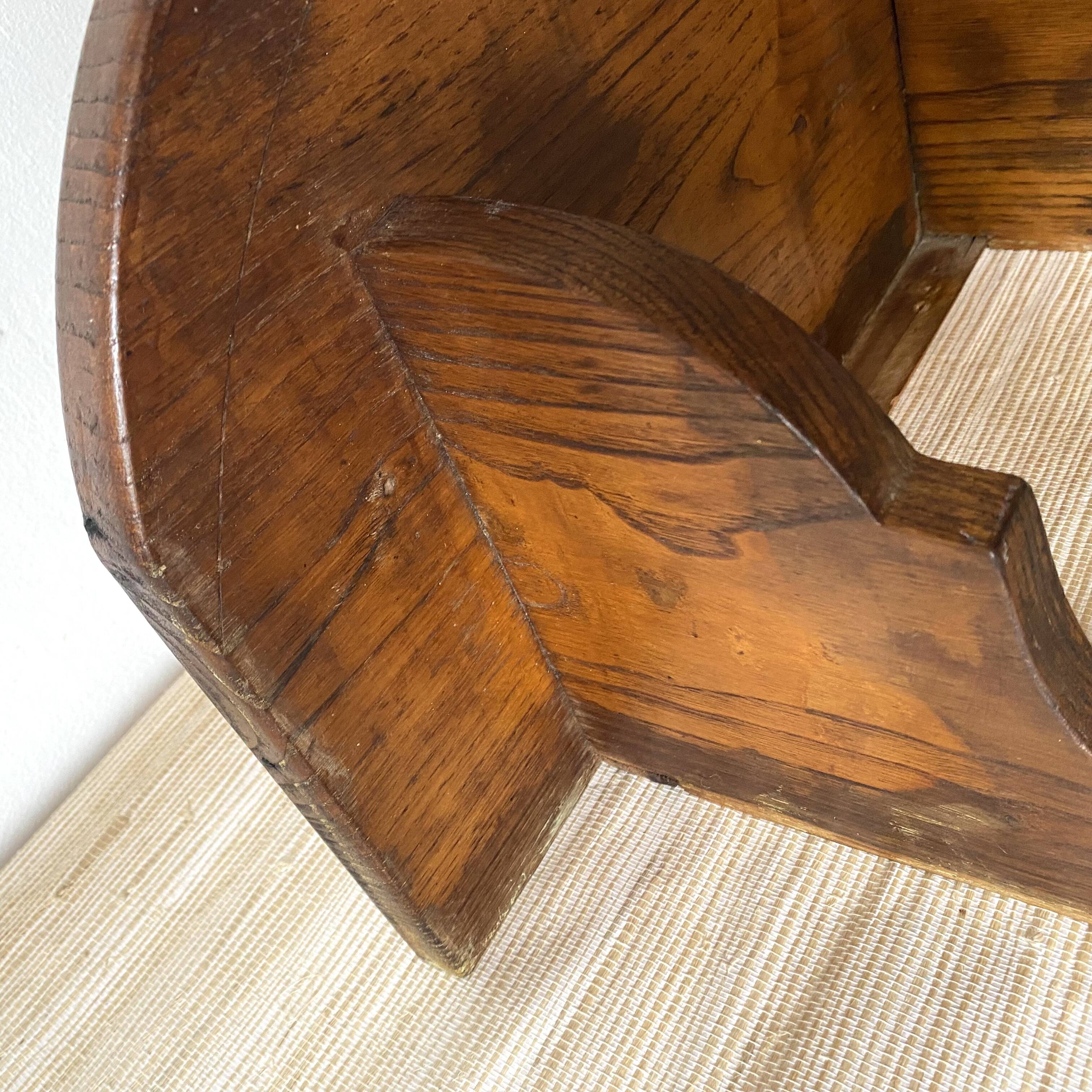 Rustic wooden wall shelf