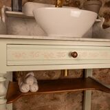 Antique sage green washstand