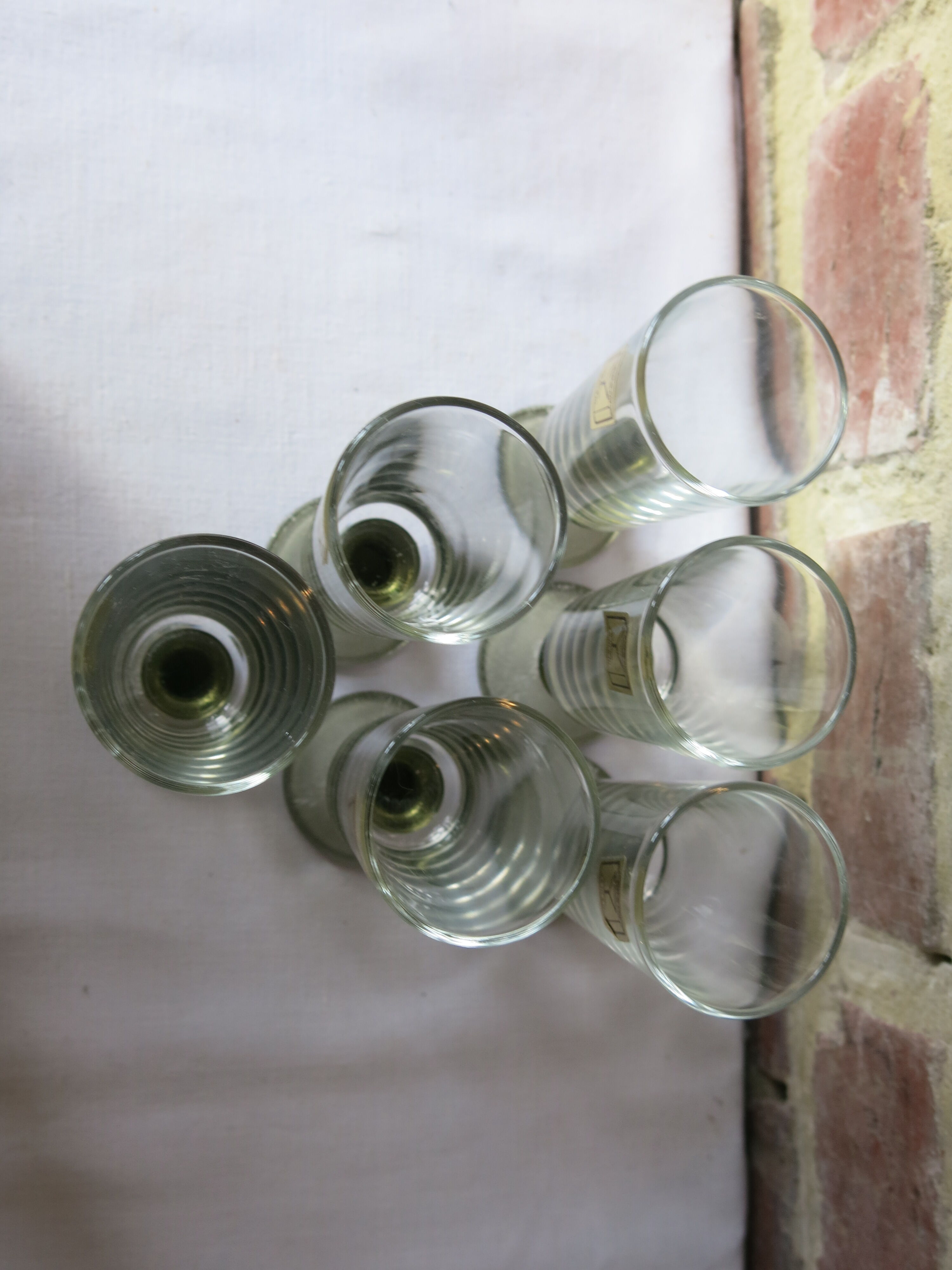 6 flûtes Vemam made in Italy pied vert
