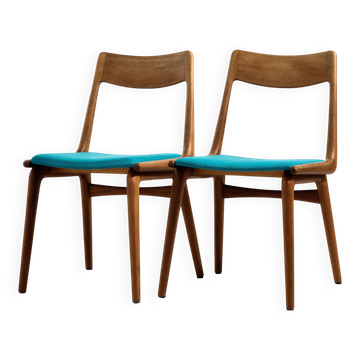 Dining chair model 370 Boomerang in teak by Alfred Christensen for Slagelse Møbelværk, set of 2