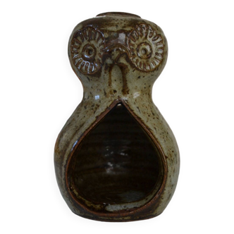 Ceramic perfume burner stoneware midcentury 70's owl