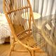 Smoked glass rattan table + chairs