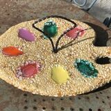 Vintage Vallauris ceramic cheese or charcuterie board or palette