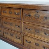 Antique French Oak Apothecary / Filing Cabinet / Kitchen Island, 1920/30s