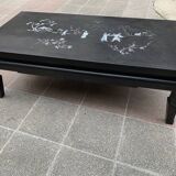 Chinese coffee table lacquered and mother-of-pearl