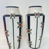 Pair of Art Deco vases – Orchie ceramics, 1930