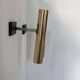 Pair of vintage modernist wall lights, brass, France 1970