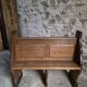 Antique church bench in oak, circa 1900–1920