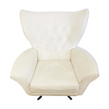 White leather armchair from the 70s