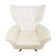 White leather armchair from the 70s