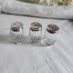 3 Antique Salt Cellars Silver Cork Crab Mark