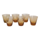 Set of 6 amber glasses