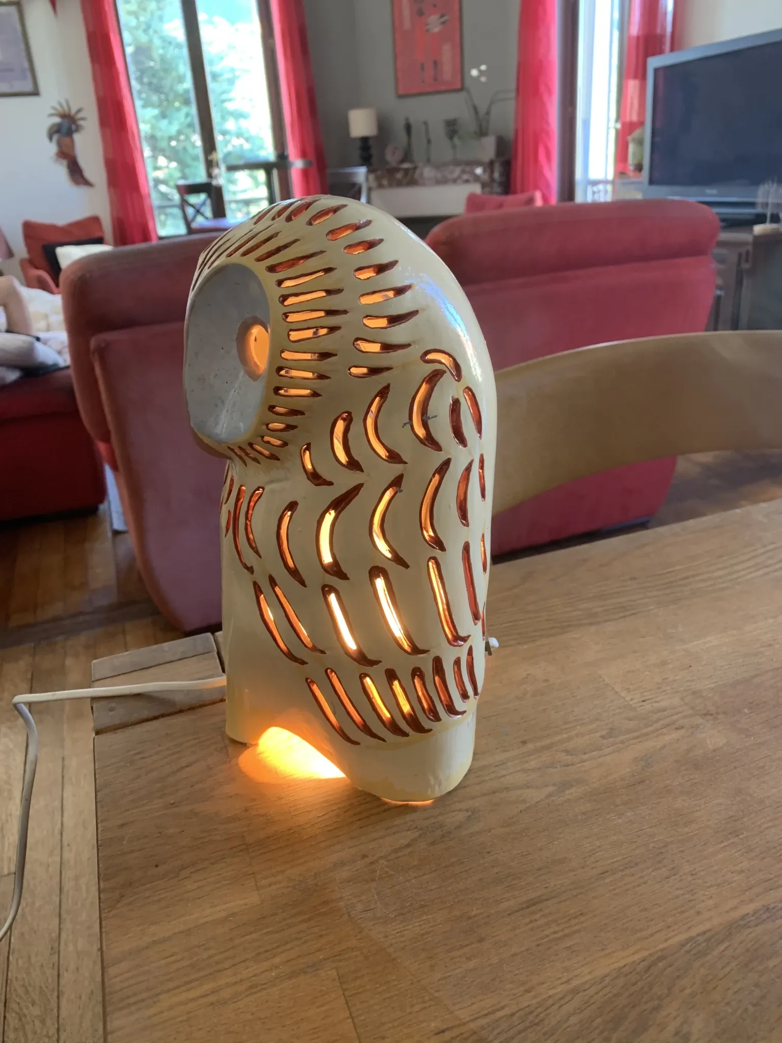 Zoomorphic night light by Jean Austruy