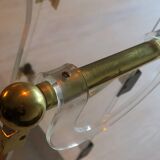 Umbrella stand in brass and clear lucite / plexiglass, 1960s