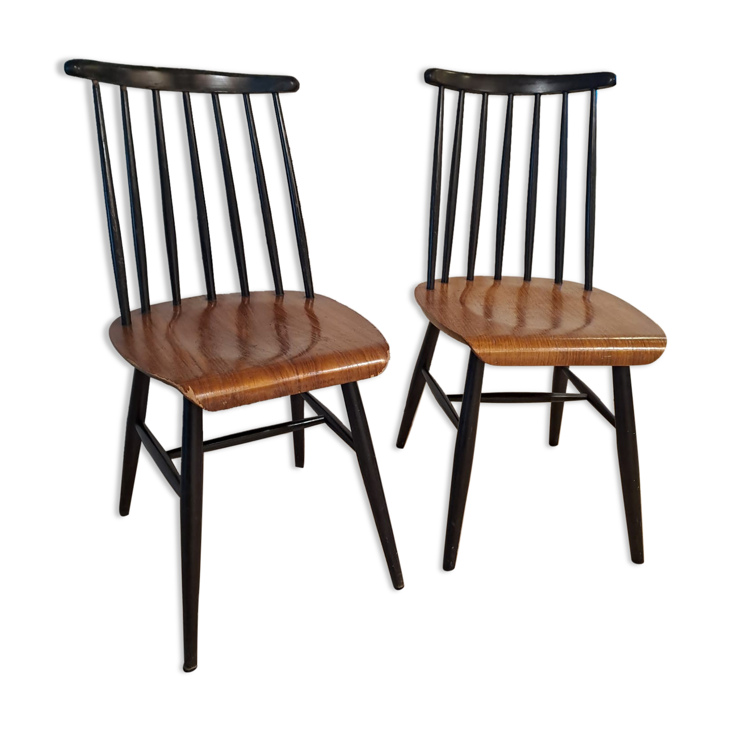 Paire de chaise fanent d'Ilmari Tapiovaara