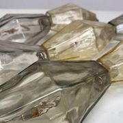 First Edition Murano Glass Poliedri Chandelier attributed to Carlo Scarpa for Venini, 1960s