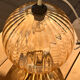 Suspension Boule en verre texturé ambré 29 cm
