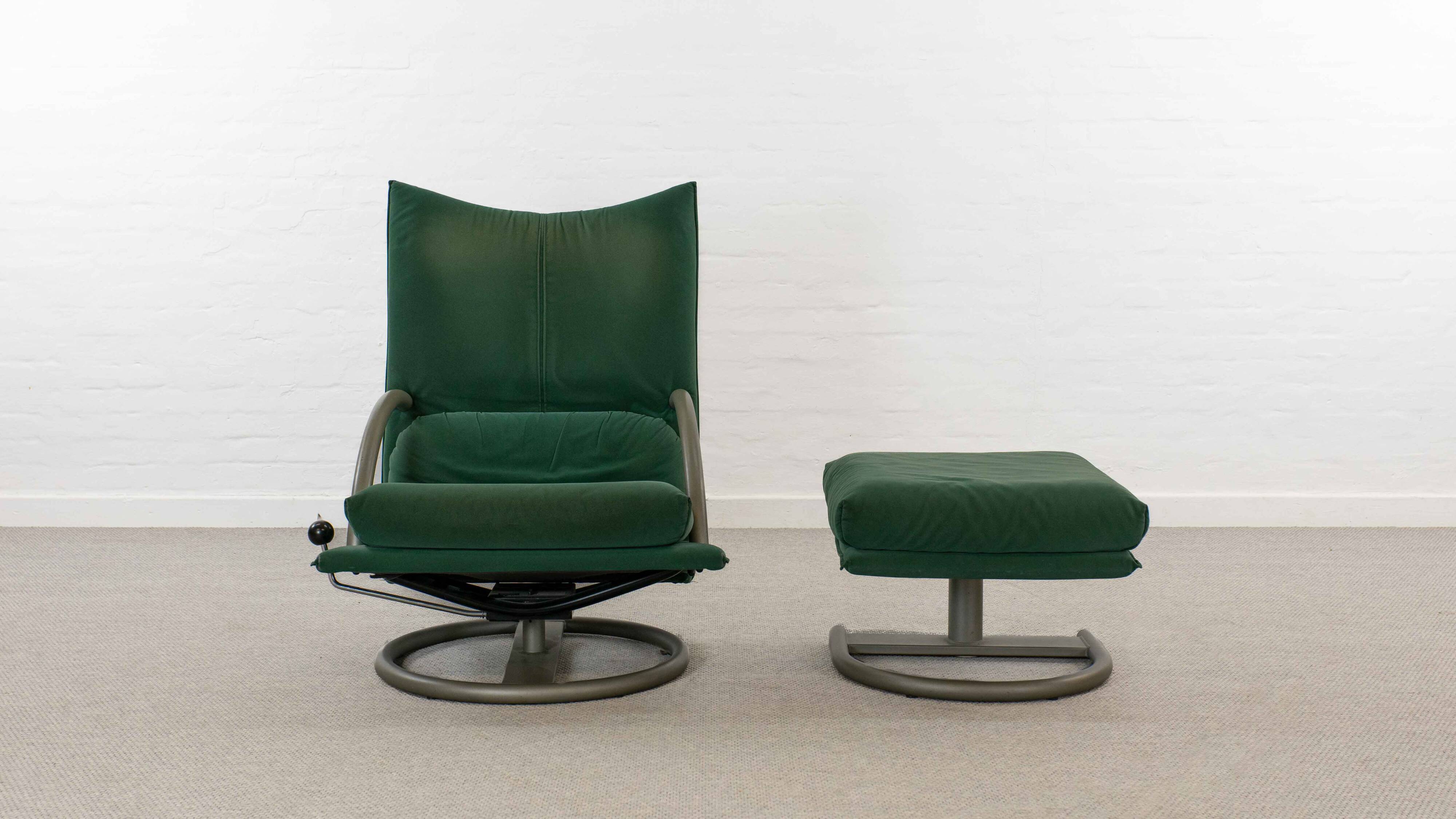 Torino Armchair and Stool 418 by Rolf Benz/BMP, 90s
