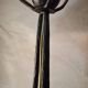 Wrought iron and molded glass lamp - rose decoration - circa 1900