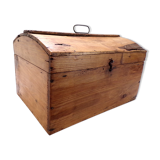 Rare old trunk chest with vintage handle