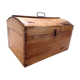 Rare old trunk chest with vintage handle