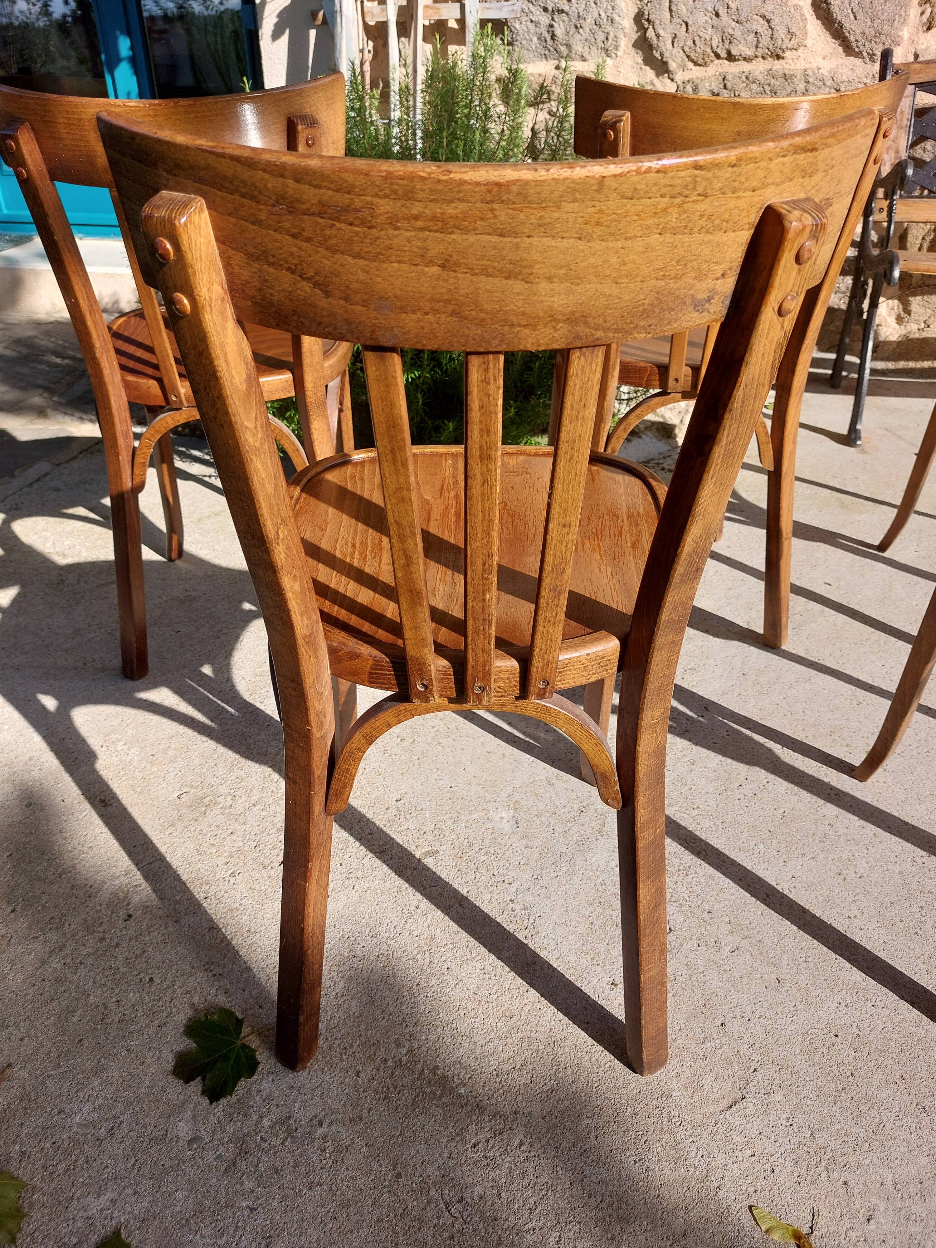 5 vintage Baumann bistro chairs