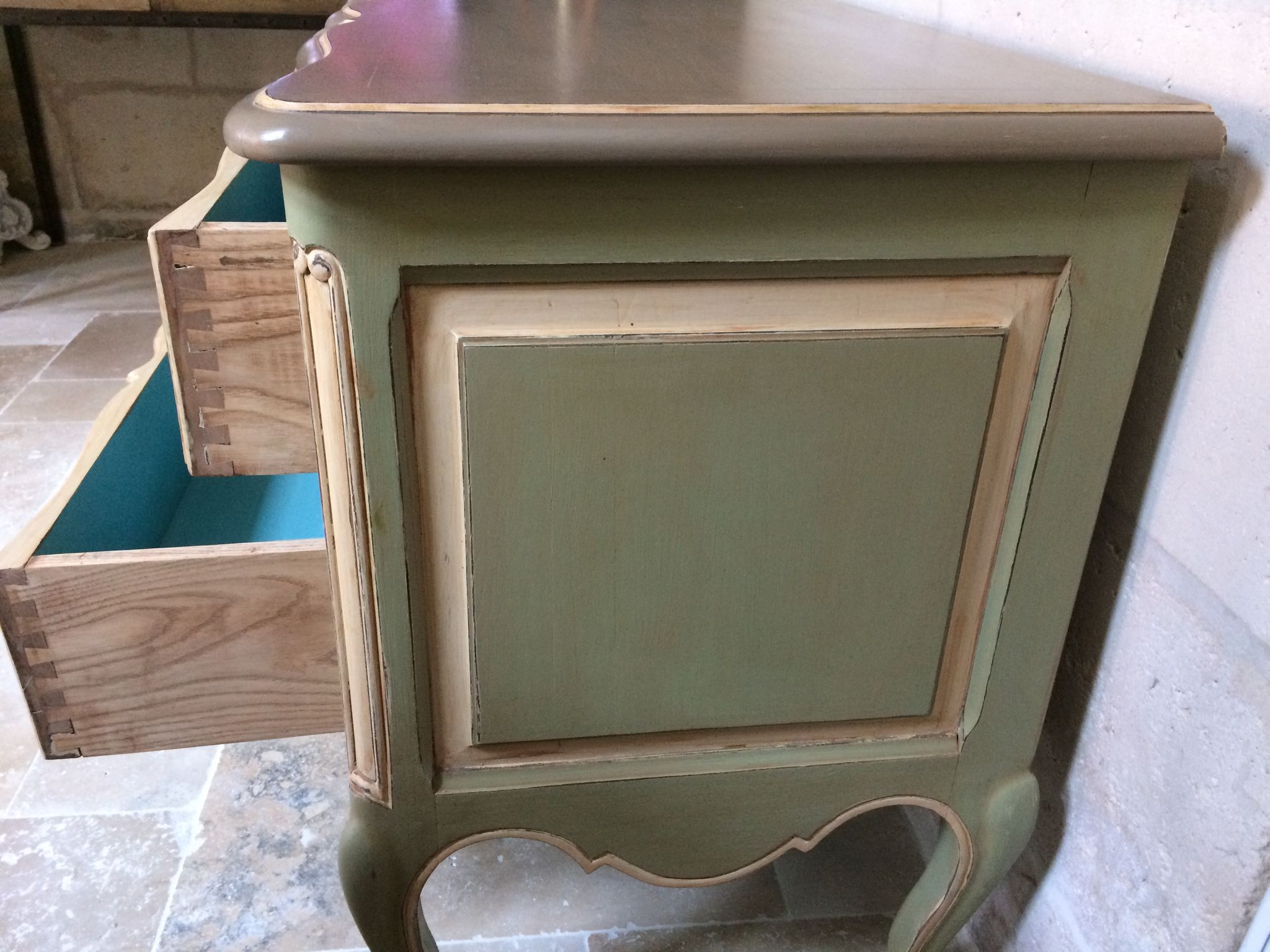 Commode arbalète deux tiroirs