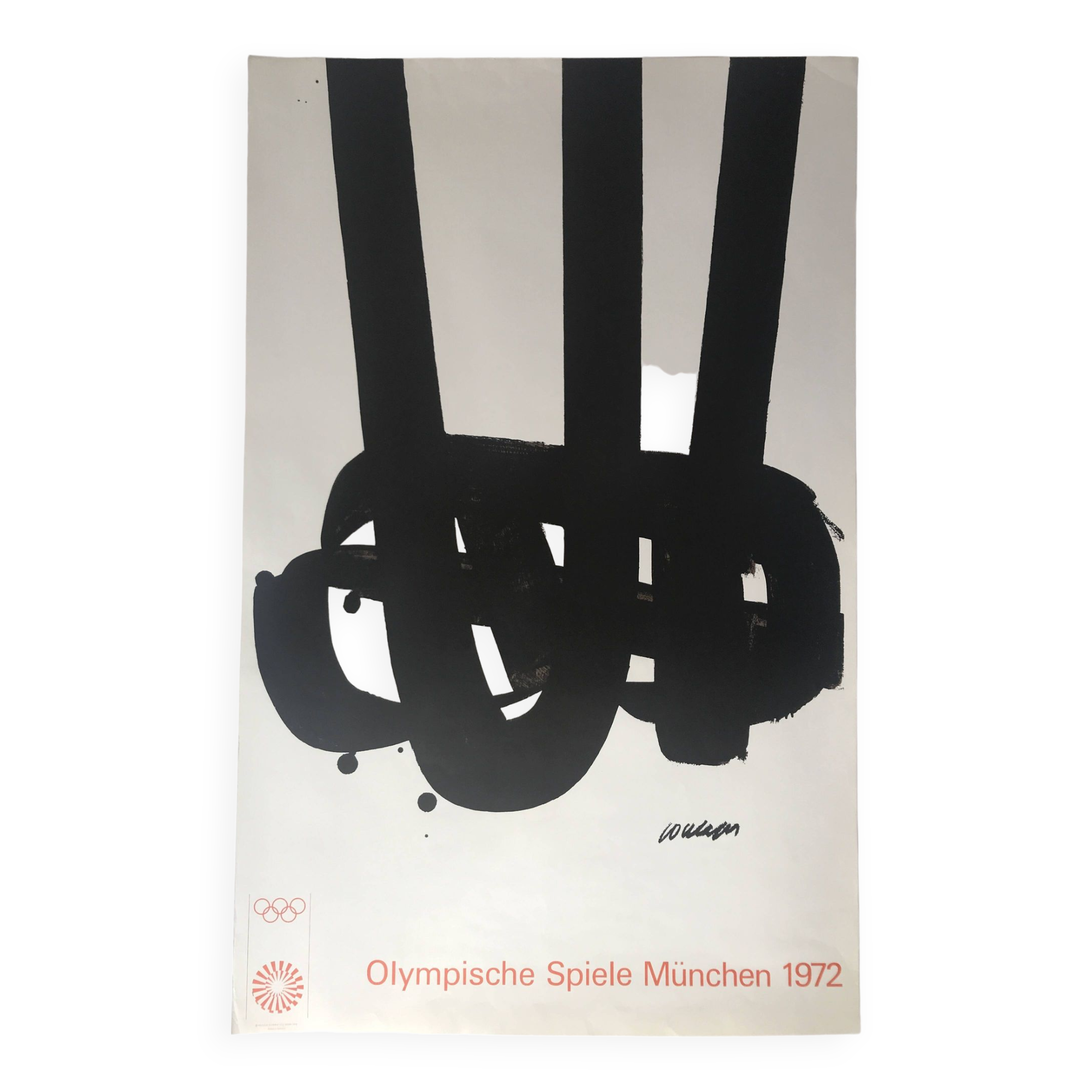 Pierre SOULAGES, Olympische Spiele München, 1972. Original lithograph poster