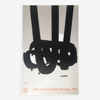 Pierre SOULAGES, Olympische Spiele München, 1972. Original lithograph poster