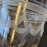 8 verres à Porto / vin en cristal gravé fin XIXème