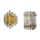 Duo d'appliques Venini, Murano, verre taillé, Italie, 1970